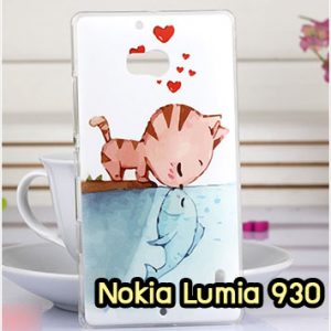 M952-09 เคสแข็ง Nokia Lumia 930 ลาย Cat & Fish