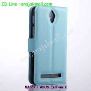 M1589-04 เคสฝาพับ ASUS ZenFone C สีฟ้า