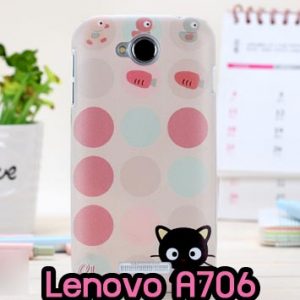 M695-03 เคสแข็ง Lenovo A706 ลาย Black Cat