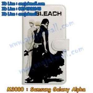 M3080-17 เคสฝาพับ Samsung Galaxy Alpha ลาย Bleach 02