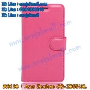 M3128-05 เคสฝาพับ Asus Zenfone GO-ZB551KL สีกุหลาบ