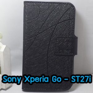 M930-01 เคสฝาพับ Sony Xperia Go สีดำ