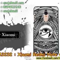 M3232-04 เคสแข็ง Xiaomi Redmi Note 4 ลาย Black Eye