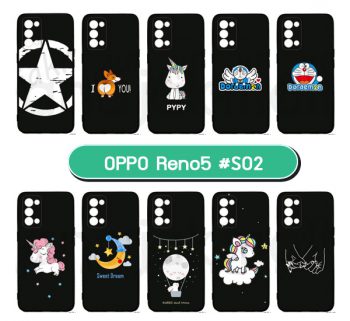 M6063-S02 เคส oppo reno5 ยางนิ่ม พิมพ์ลายการ์ตูน Set02 (เลือกลาย)