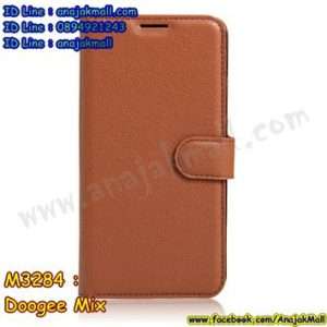 M3284-02 เคสฝาพับ Doogee Mix สีน้ำตาล