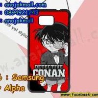 M3306-04 เคสแข็งดำ Samsung Galaxy Alpha ลาย Conan28