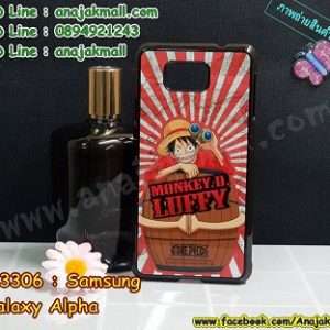 M3306-06 เคสแข็งดำ Samsung Galaxy Alpha ลาย Onepiece25