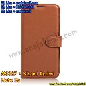 M3327-02 เคสฝาพับ Xiaomi Redmi Note 5a สีน้ำตาล