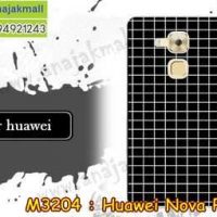 M3204-19 เคสแข็ง Huawei Nova Plus ลาย Black Grid