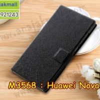 M3568-01 เคสฝาพับ Huawei Nova Plus สีดำ