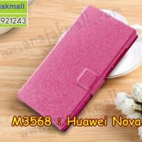 M3568-04 เคสฝาพับ Huawei Nova Plus สีชมพู