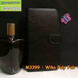 M3399-02 เคสฝาพับไดอารี่ Wiko Pulp Fab 4G สีดำ