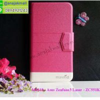 M3610-03 เคสหนัง Asus Zenfone3 Laser-ZC551KL สีชมพู