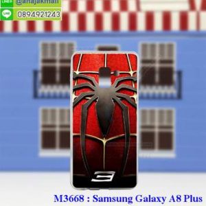 M3688-03 เคสยาง Samsung Galaxy A8 Plus 2018 ลาย Spider