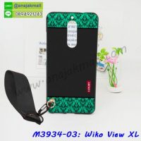 M3934-03 เคสยาง Wiko View XL ลาย Green Luxury พร้อมสายคล้องมือ