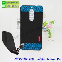 M3934-04 เคสยาง Wiko View XL ลาย Blue Luxury พร้อมสายคล้องมือ