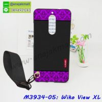 M3934-05 เคสยาง Wiko View XL ลาย Purple Luxury พร้อมสายคล้องมือ