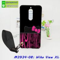 M3934-08 เคสยาง Wiko View XL ลาย CiCat พร้อมสายคล้องมือ