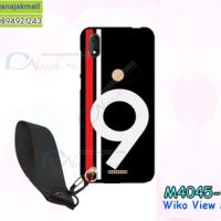 M4045-09 เคสยาง Wiko View Max ลาย Number9 พร้อมสายคล้องมือ