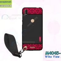 M4045-10 เคสยาง Wiko View Max ลาย Red Luxury พร้อมสายคล้องมือ