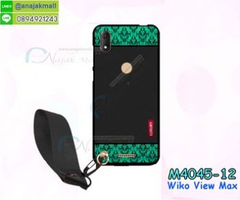 M4045-12 เคสยาง Wiko View Max ลาย Green Luxury พร้อมสายคล้องมือ