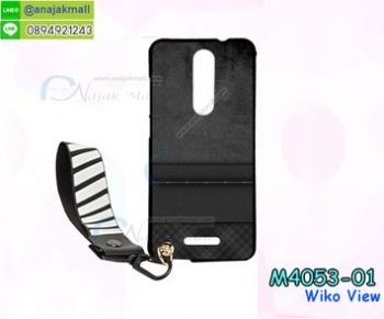 M4053-01 เคสยาง Wiko View ลาย BX06 พร้อมสายคล้องมือ