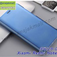 M4129-03 เคสฝาพับ Xiaomi Redmi Note5 เงากระจก สีฟ้า