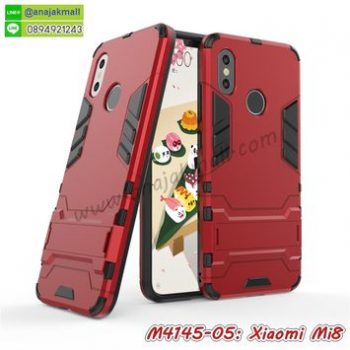 M4145-05 เคสโรบอทกันกระแทก Xiaomi Mi8 สีแดง
