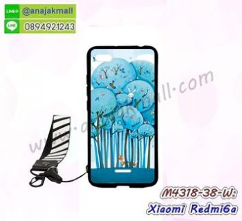 M4318-38-W เคสยาง Xiaomi Redmi6a ลาย Blue Tree พร้อมสายคล้อง