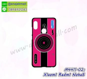 M4411-02 เคสแข็งดำ Xiaomi Redmi Note5 ลาย Pink Camera