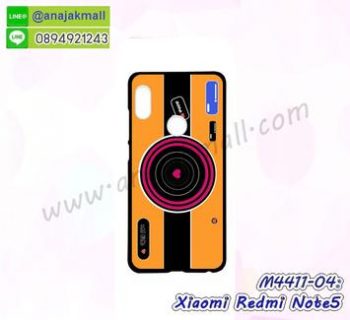 M4411-04 เคสแข็งดำ Xiaomi Redmi Note5 ลาย Orange Camera