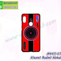 M4411-07 เคสแข็งดำ Xiaomi Redmi Note5 ลาย Red Camera