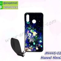 M4445-02 เคสยาง Huawei Nova3 ลาย BX08 พร้อมสายคล้องมือ