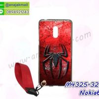 M4325-32 เคสยาง Nokia6 ลาย SpiderIII พร้อมสายคล้องมือ