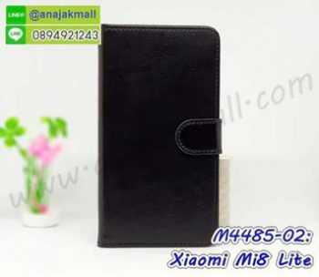 M4485-02 เคสฝาพับไดอารี่ Xiaomi Mi8 Lite สีดำ