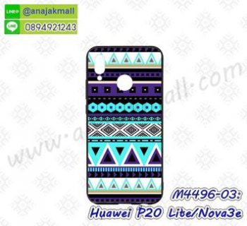M4496-03 เคสขอบยาง Huawei P20 Lite/Nova3e ลาย Graphic X06