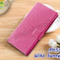M4552-04 เคสฝาพับ Wiko Sunny3 Plus สีกุหลาบชมพู