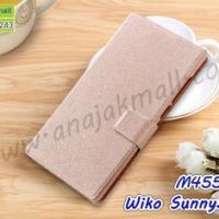 M4552-06 เคสฝาพับ Wiko Sunny3 Plus สีชมพูเนื้อ