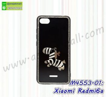 M4553-01 เคสขอบยาง Xiaomi Redmi6a แต่งคริสตัลลาย Zebra01