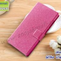 M4557-04 เคสฝาพับ Wiko View2 Plus สีกุหลาบชมพู