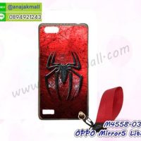 M4558-03 เคสยาง Oppo Mirror5 Lite ลาย SpiderIII พร้อมสายคล้องมือ