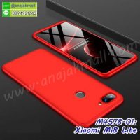 M4578-01 เคสประกบหัวท้ายไฮคลาส Xiaomi Mi8 Lite สีแดง