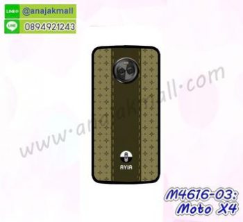 M4616-03 เคสแข็งดำ Moto X4 ลาย Ayia03