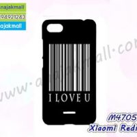 M4705-06 เคสแข็งดำ Xiaomi Redmi6a ลาย I Love U