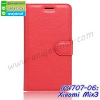 M4707-06 เคสฝาพับ Xiaomi Mix3 สีแดง