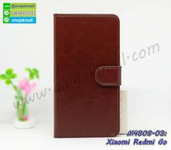 M4808-03 เคสฝาพับไดอารี่ Xiaomi Redmi Go สีน้ำตาล