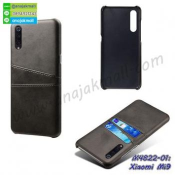 M4822-01 เคสแข็ง Xiaomi Mi9 หลังใส่บัตร สีดำ