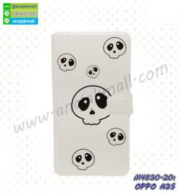 M4830-20 เคสฝาพับ OPPO A3S ลาย Skull Z01