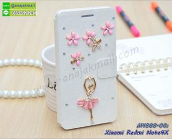 M4888-06 เคสฝาพับคริสตัล Xiaomi Redmi Note4X ลาย Ballet III