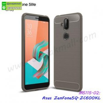 M5115-02 เคสยางกันกระแทก Asus ZenFone5Q-5lite-ZC600KL สีเทา